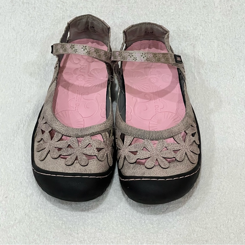 JBU by Jambu Grey Taupe Wildflower Mary Jane Casual Shoes Size 8.5 - Picture 3 of 14
